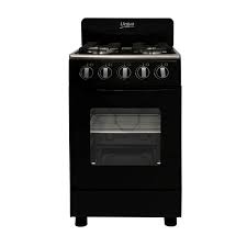 4 Plate Freestanding 50x50 Full Gas Stove Black